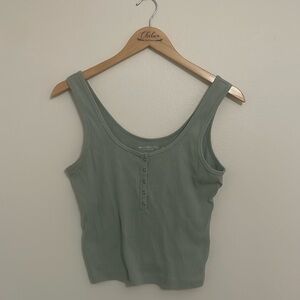 ABERCROMBIE & FITCH blue-green colored tank top crop top size medium